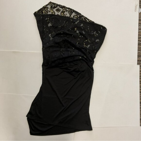 Alfani Velvet-Burnout Side-Tie Top Black Gold Glitter Wild Modern Animal… - Picture 8 of 8